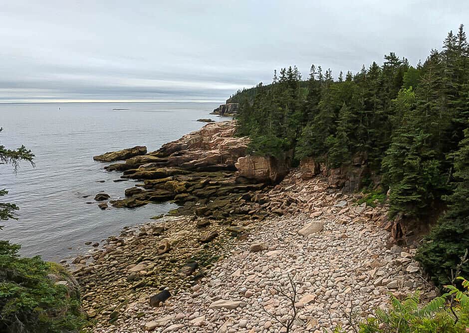 View in Acadia National Park on a Maine road trip in New England from Portland to Bar Harbour