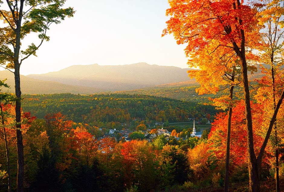 Fall foliage in Vermont USA