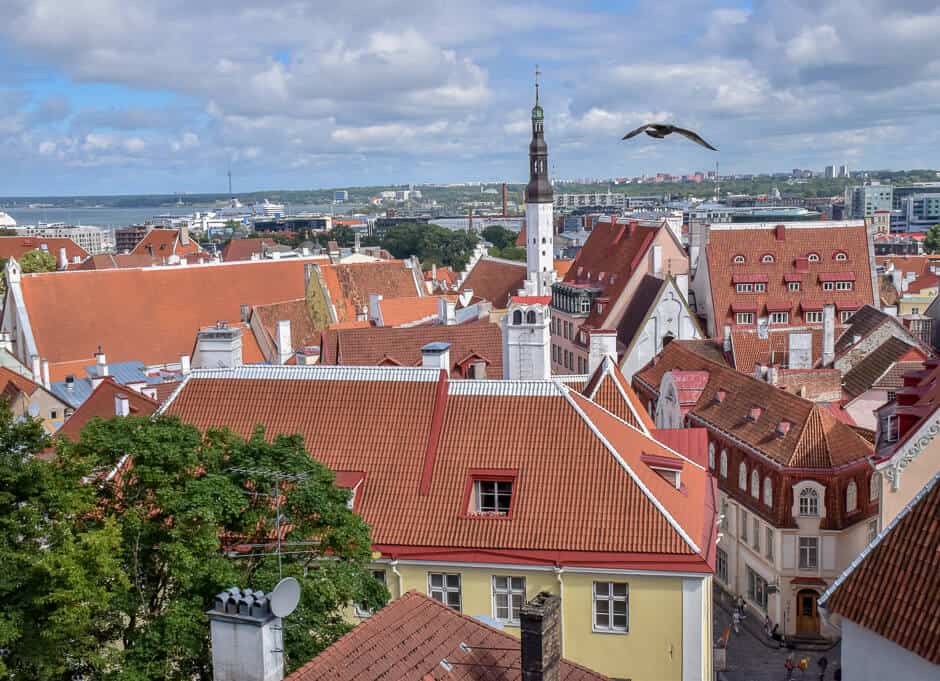 View over Tallinn Estonia from Toompea Hill Lookout